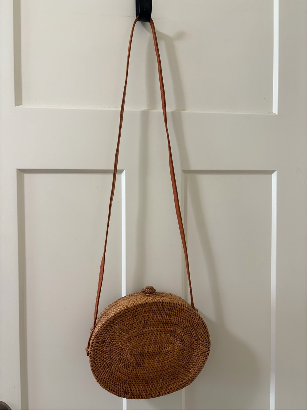 Lily & Bean Oval Rattan Crossbody Bag - Bumble Bee Personalised SM, Wicker Purse - Picture 4 of 8
